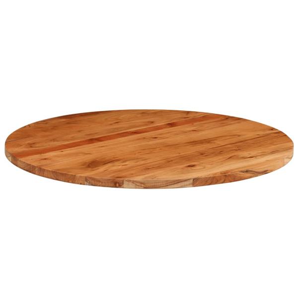 Grote foto vidaxl tafelblad rond 70x2 5 cm massief acaciahout antiek en kunst stoelen en banken