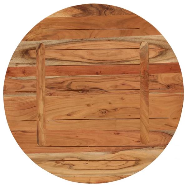 Grote foto vidaxl tafelblad rond 70x2 5 cm massief acaciahout antiek en kunst stoelen en banken