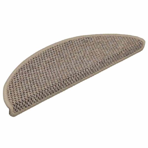 Grote foto vidaxl trapmatten zelfklevend 15 st sisal look 56x17x3 cm donkerbeige huis en inrichting overige huis en inrichting