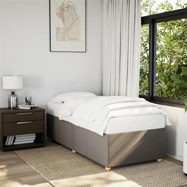 Grote foto vidaxl bedframe zonder matras 80x200 cm stof taupe antiek en kunst stoelen en banken