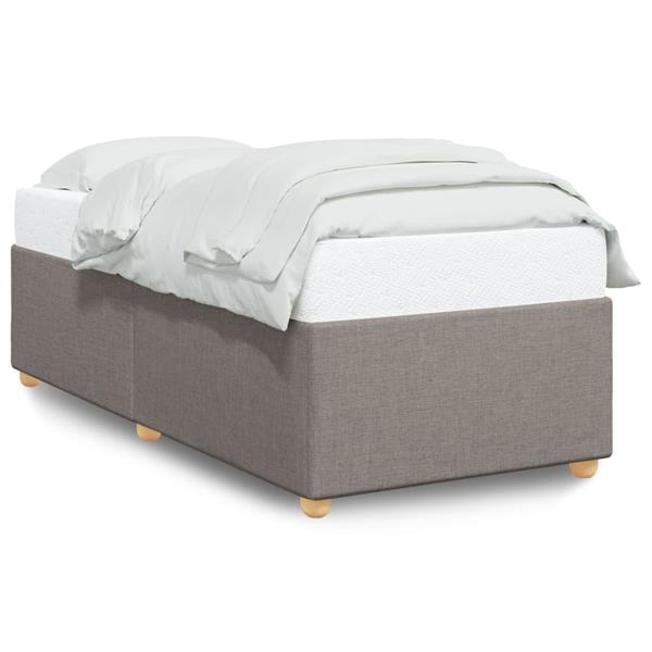 Grote foto vidaxl bedframe zonder matras 80x200 cm stof taupe antiek en kunst stoelen en banken