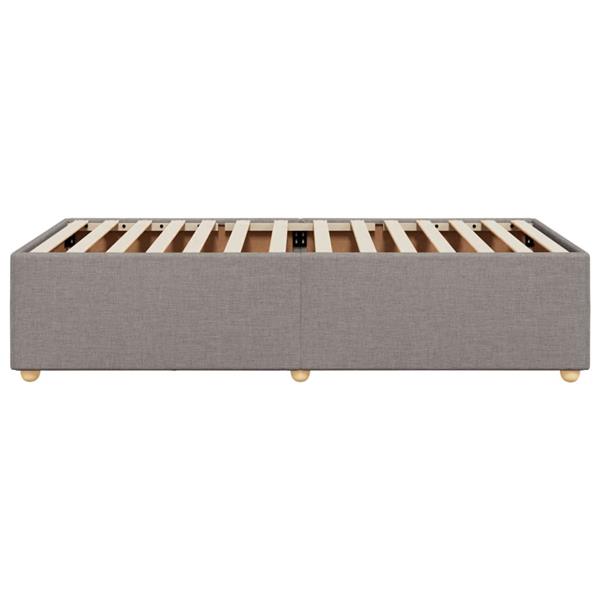 Grote foto vidaxl bedframe zonder matras 80x200 cm stof taupe antiek en kunst stoelen en banken