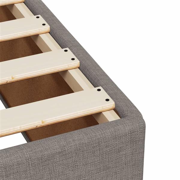 Grote foto vidaxl bedframe zonder matras 80x200 cm stof taupe antiek en kunst stoelen en banken