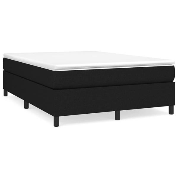 Grote foto vidaxl bedframe zonder matras stof zwart 140x200 cm antiek en kunst stoelen en banken