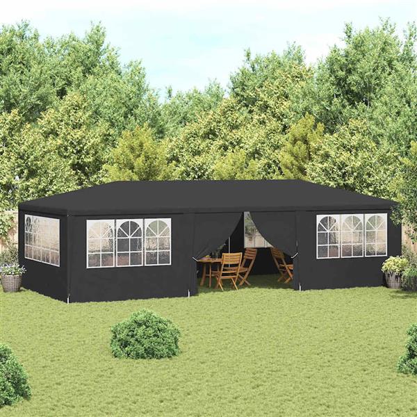 Grote foto vidaxl partytent met zijwanden professioneel 90 g m 4x9 m antraciet tuin en terras overige tuin en terras