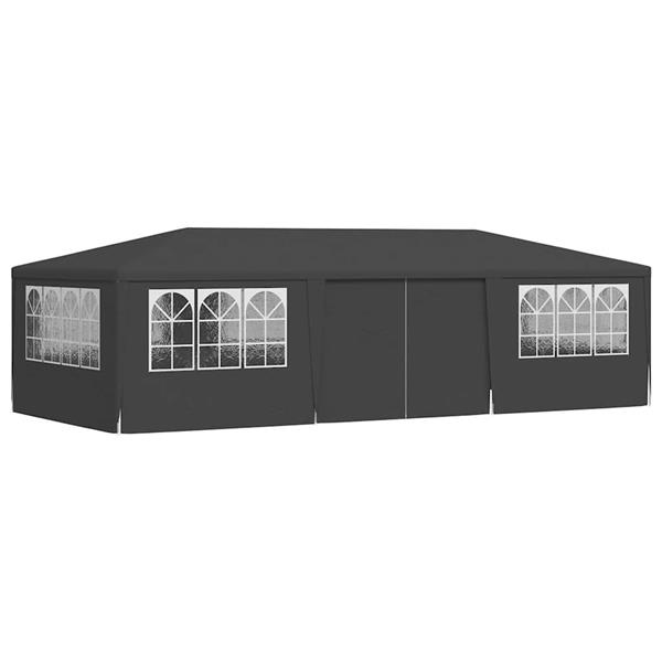 Grote foto vidaxl partytent met zijwanden professioneel 90 g m 4x9 m antraciet tuin en terras overige tuin en terras