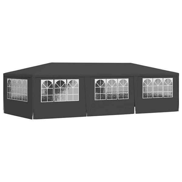 Grote foto vidaxl partytent met zijwanden professioneel 90 g m 4x9 m antraciet tuin en terras overige tuin en terras