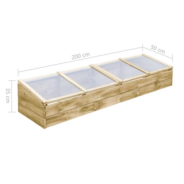 Grote foto vidaxl kas 200x50x35 cm ge mpregneerd grenenhout tuin en terras overige tuin en terras