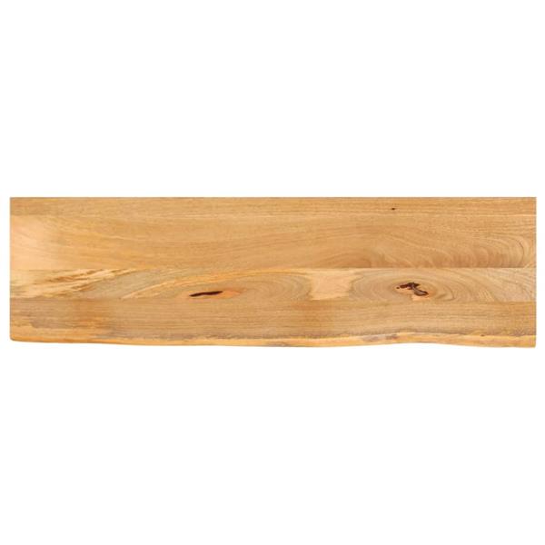 Grote foto vidaxl tafelblad met natuurlijke rand 110x20x2 5 cm massief mangohout antiek en kunst stoelen en banken