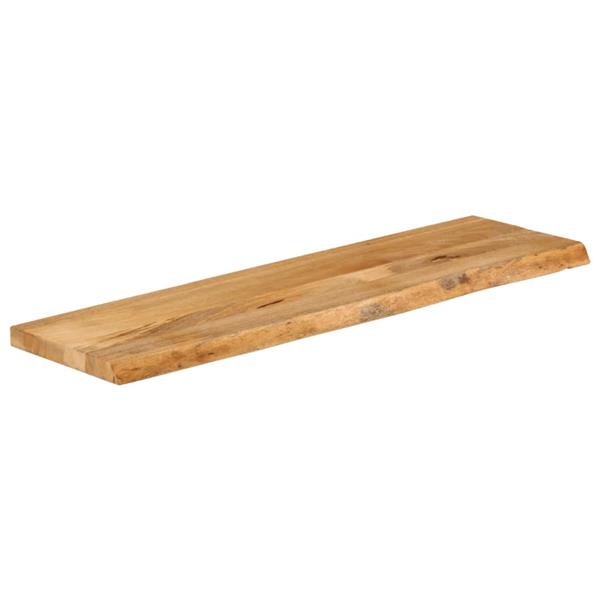 Grote foto vidaxl tafelblad met natuurlijke rand 110x20x2 5 cm massief mangohout antiek en kunst stoelen en banken