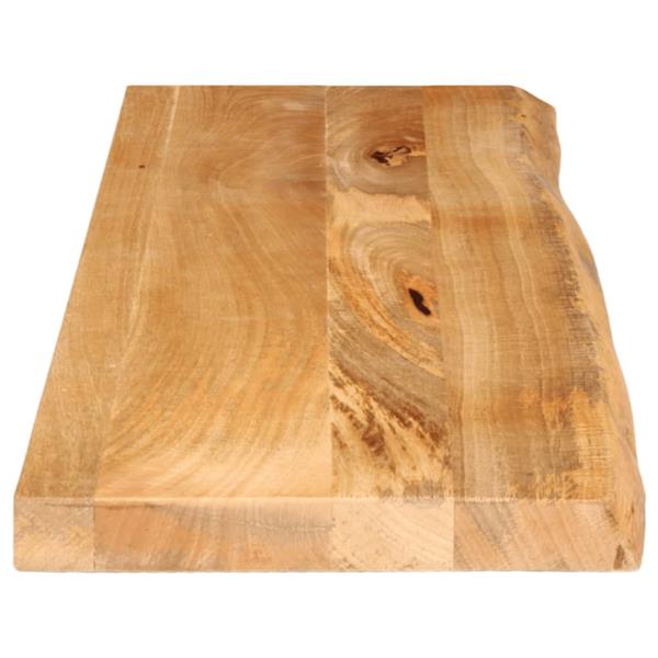 Grote foto vidaxl tafelblad met natuurlijke rand 110x20x2 5 cm massief mangohout antiek en kunst stoelen en banken