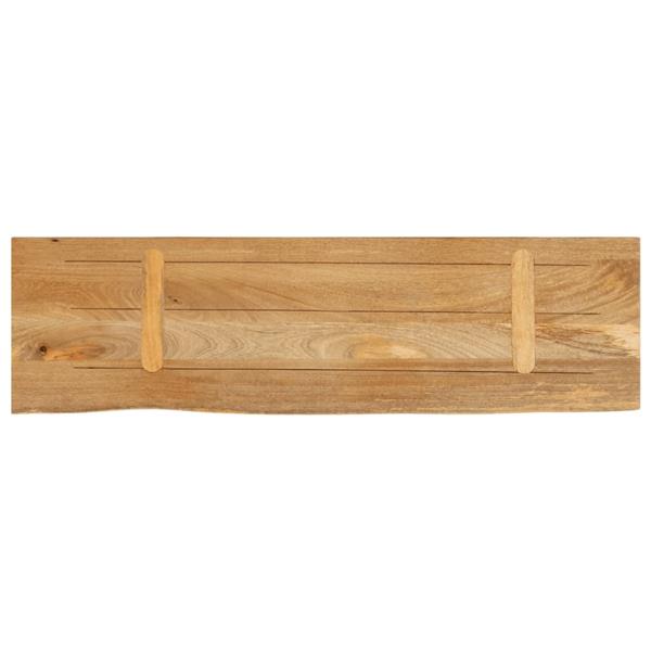 Grote foto vidaxl tafelblad met natuurlijke rand 110x20x2 5 cm massief mangohout antiek en kunst stoelen en banken
