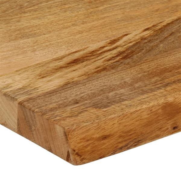 Grote foto vidaxl tafelblad met natuurlijke rand 110x20x2 5 cm massief mangohout antiek en kunst stoelen en banken