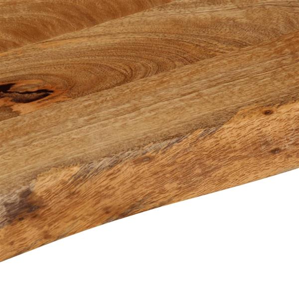 Grote foto vidaxl tafelblad met natuurlijke rand 110x20x2 5 cm massief mangohout antiek en kunst stoelen en banken