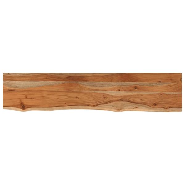Grote foto vidaxl wandschap rechthoekig natuurlijke rand 120x20x2 5 cm acaciahout antiek en kunst stoelen en banken