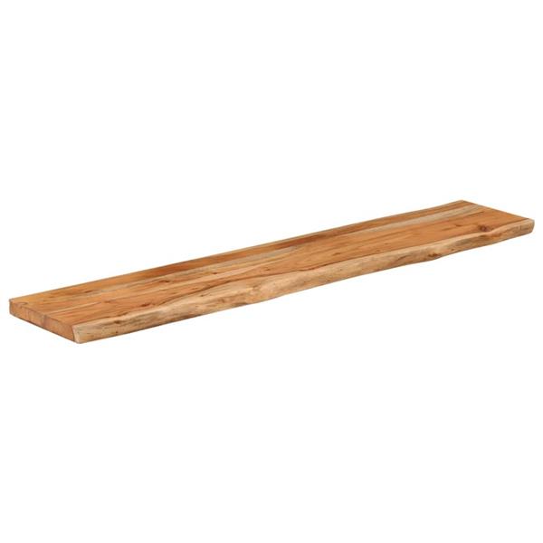 Grote foto vidaxl wandschap rechthoekig natuurlijke rand 120x20x2 5 cm acaciahout antiek en kunst stoelen en banken