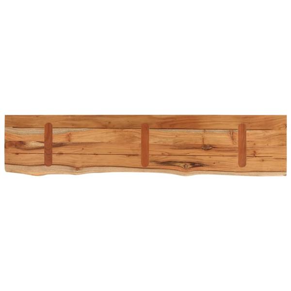 Grote foto vidaxl wandschap rechthoekig natuurlijke rand 120x20x2 5 cm acaciahout antiek en kunst stoelen en banken