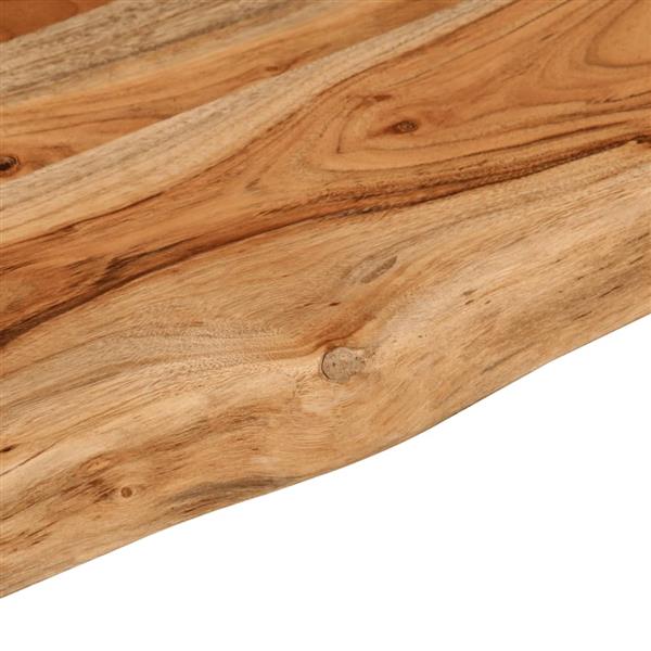 Grote foto vidaxl wandschap rechthoekig natuurlijke rand 120x20x2 5 cm acaciahout antiek en kunst stoelen en banken