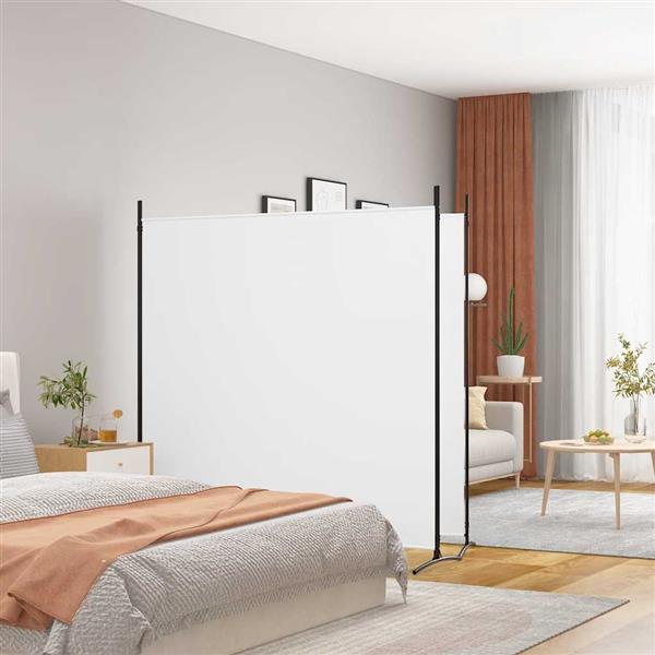 Grote foto vidaxl kamerscherm met 2 panelen 348x180 cm stof wit huis en inrichting overige huis en inrichting