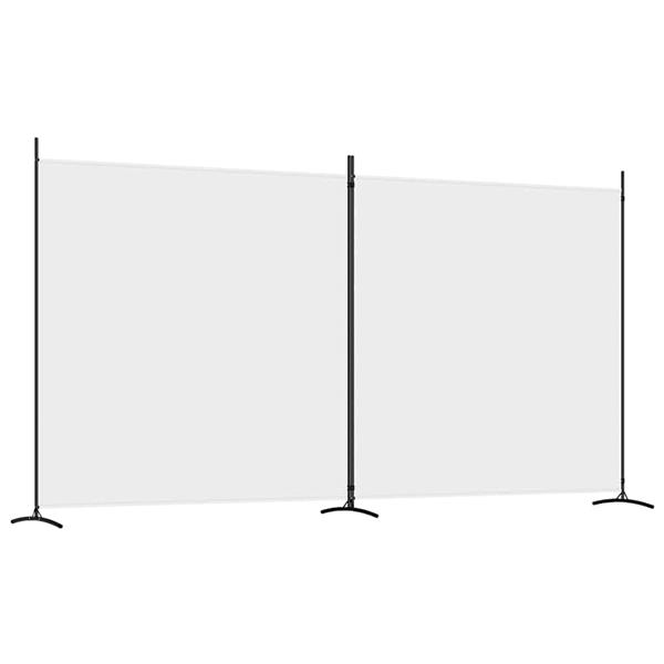 Grote foto vidaxl kamerscherm met 2 panelen 348x180 cm stof wit huis en inrichting overige huis en inrichting