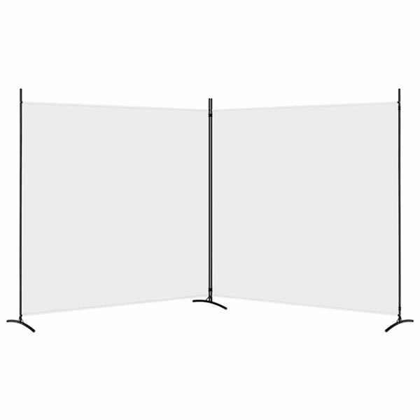 Grote foto vidaxl kamerscherm met 2 panelen 348x180 cm stof wit huis en inrichting overige huis en inrichting