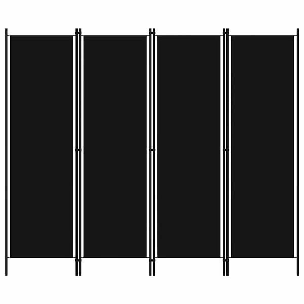 Grote foto vidaxl kamerscherm met 4 panelen 200x180 cm zwart huis en inrichting overige huis en inrichting