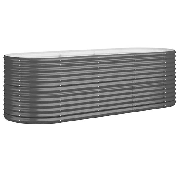 Grote foto vidaxl plantenbak 224x80x68 cm gegalvaniseerd staal antracietkleurig tuin en terras overige tuin en terras