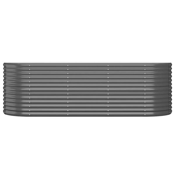 Grote foto vidaxl plantenbak 224x80x68 cm gegalvaniseerd staal antracietkleurig tuin en terras overige tuin en terras