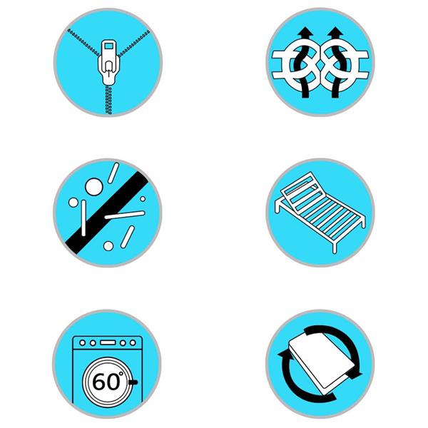 Grote foto vidaxl matras 7 zone 10 cm pu schuim h2 h3 90x200 cm huis en inrichting matrassen en bedbodems