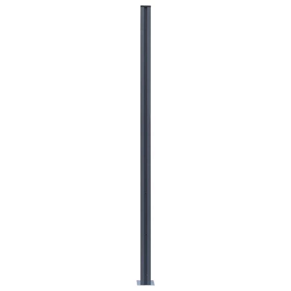 Grote foto vidaxl schuttingpalen 3 st 185 cm aluminium donkergrijs tuin en terras overige tuin en terras