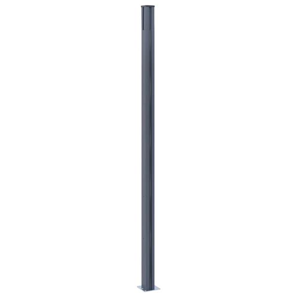 Grote foto vidaxl schuttingpalen 3 st 185 cm aluminium donkergrijs tuin en terras overige tuin en terras