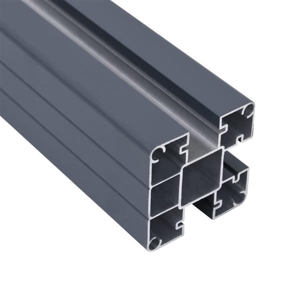 Grote foto vidaxl schuttingpalen 3 st 185 cm aluminium donkergrijs tuin en terras overige tuin en terras
