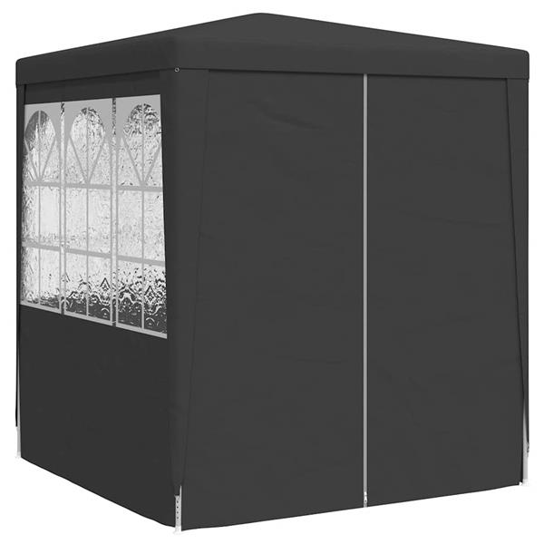 Grote foto vidaxl partytent met zijwanden professioneel 90 g m 2x2 m antraciet tuin en terras overige tuin en terras