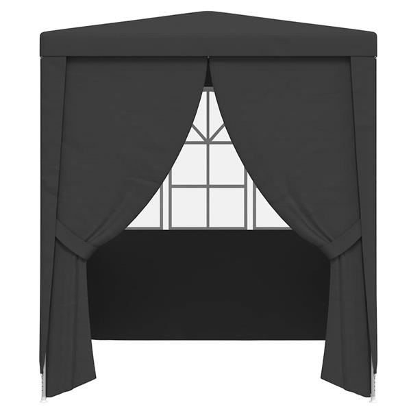 Grote foto vidaxl partytent met zijwanden professioneel 90 g m 2x2 m antraciet tuin en terras overige tuin en terras