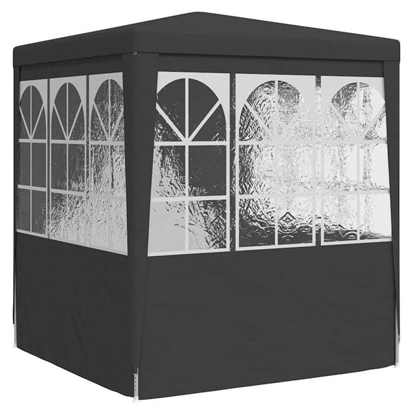 Grote foto vidaxl partytent met zijwanden professioneel 90 g m 2x2 m antraciet tuin en terras overige tuin en terras