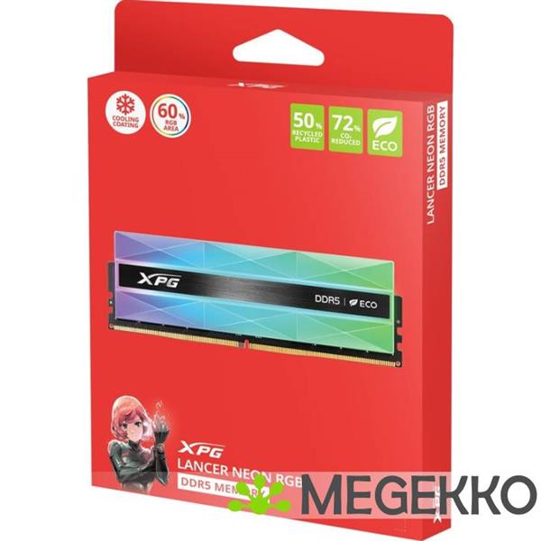 Grote foto xpg ddr5 lancer neon rgb 2x16gb 6000 cl30 computers en software overige computers en software