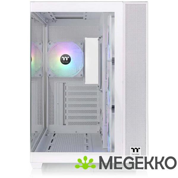 Grote foto thermaltake view 380 tg argb snow midi tower wit computers en software behuizingen en kasten