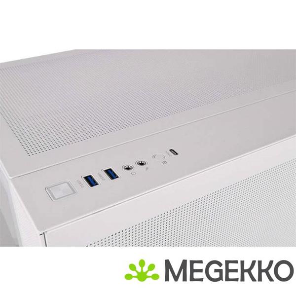 Grote foto thermaltake view 380 tg argb snow midi tower wit computers en software behuizingen en kasten