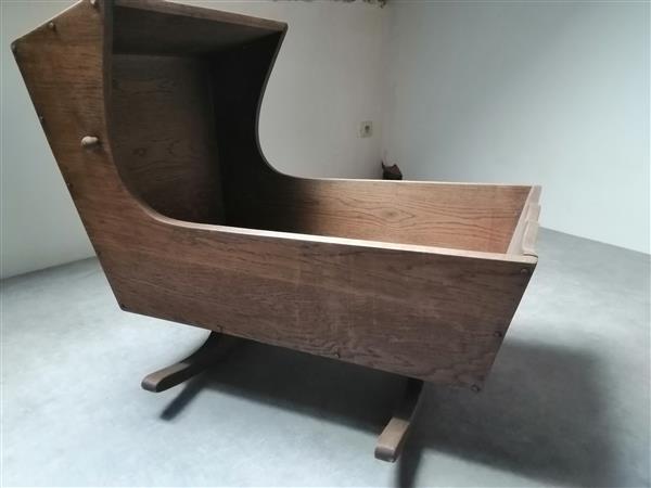 Grote foto wieg uit vol eikenhout kinderen en baby bedden