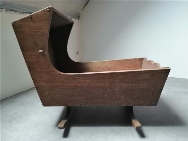 Grote foto wieg uit vol eikenhout kinderen en baby bedden