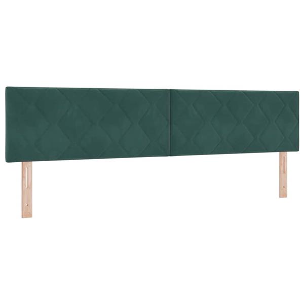 Grote foto vidaxl hoofdbord wandgemonteerd geometrisch donkergroen 200 cm fluweel antiek en kunst stoelen en banken