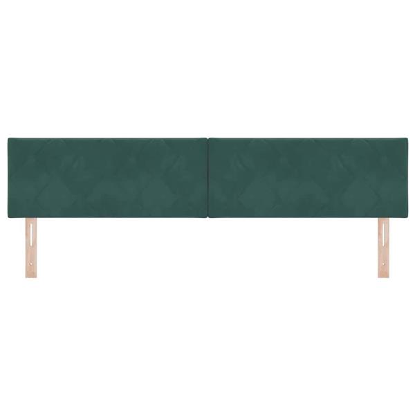 Grote foto vidaxl hoofdbord wandgemonteerd geometrisch donkergroen 200 cm fluweel antiek en kunst stoelen en banken