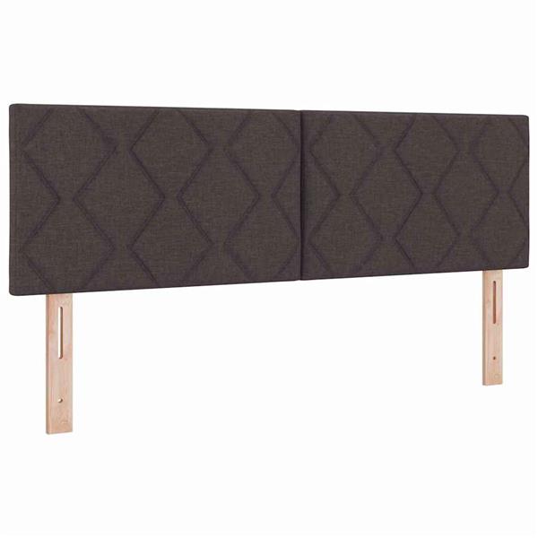 Grote foto vidaxl stoffen hoofdbord anders met hoofdeinde donkerbruin 144 cm stof antiek en kunst stoelen en banken