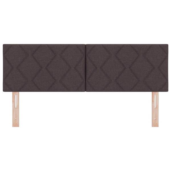 Grote foto vidaxl stoffen hoofdbord anders met hoofdeinde donkerbruin 144 cm stof antiek en kunst stoelen en banken