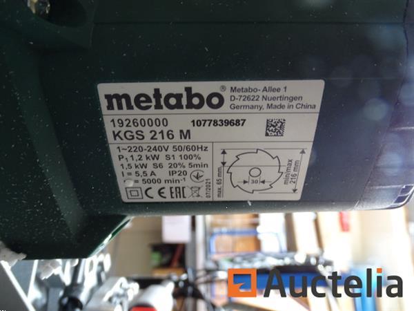 Grote foto afkortzaag metabo kgs 216m doe het zelf en verbouw ijzerwaren en bevestigingsmiddelen