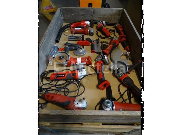 Grote foto pallet met machines doe het zelf en verbouw gereedschappen en machines