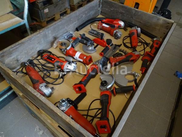 Grote foto pallet met machines doe het zelf en verbouw gereedschappen en machines