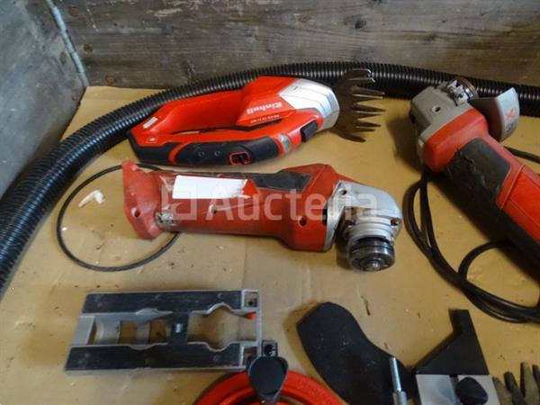 Grote foto pallet met machines doe het zelf en verbouw gereedschappen en machines
