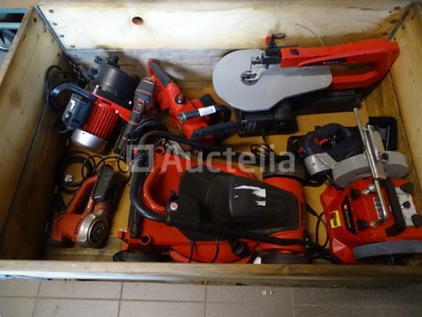 Grote foto pallet met machines doe het zelf en verbouw gereedschappen en machines