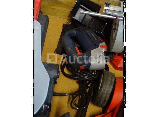 Grote foto pallet met machines doe het zelf en verbouw gereedschappen en machines
